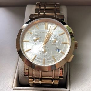 Gold Burberry watch